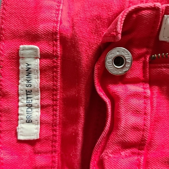Lucky Brand BRIDGETTE SKINNY 2/26x23 Red  Raw Hem - Picture 7 of 7